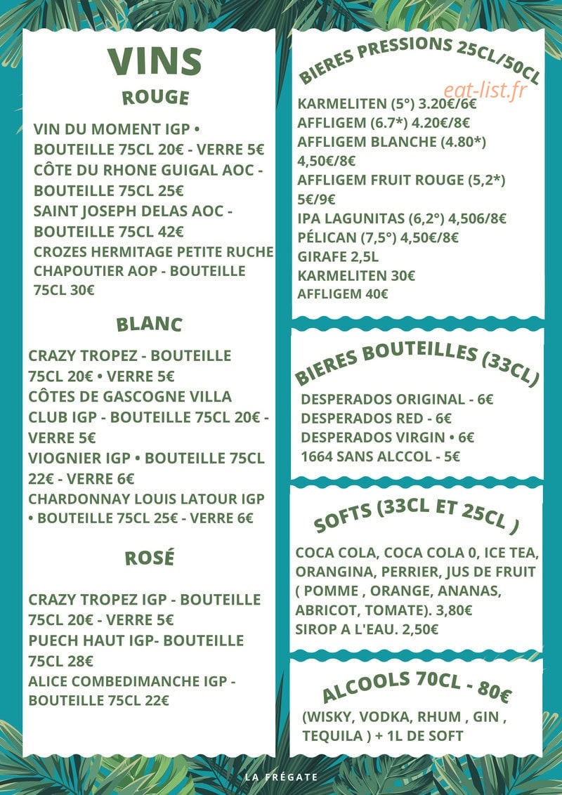 La Frégate — carte page 3