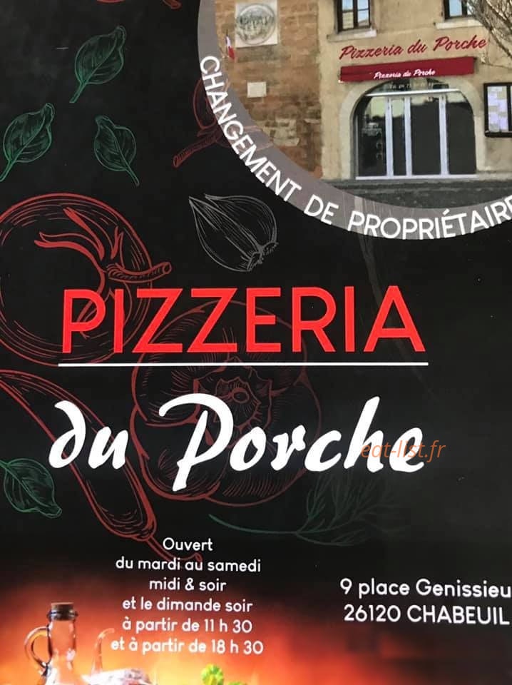 Pizzeria du Porche — carte page 1