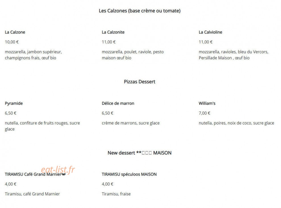 Pizza Pyramide — carte page 2