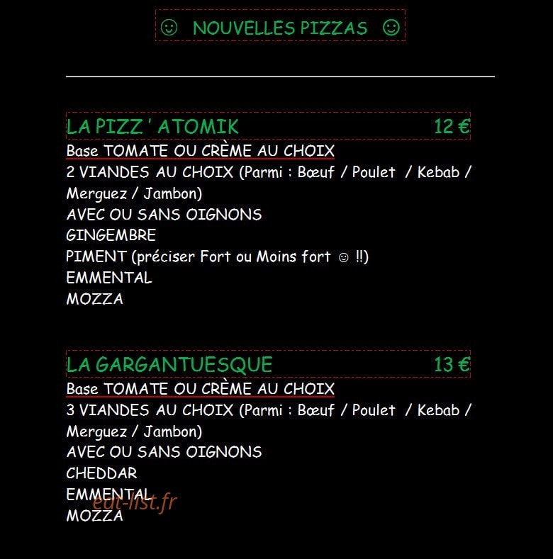 Chtisbouchons Ti' Snack — carte page 11