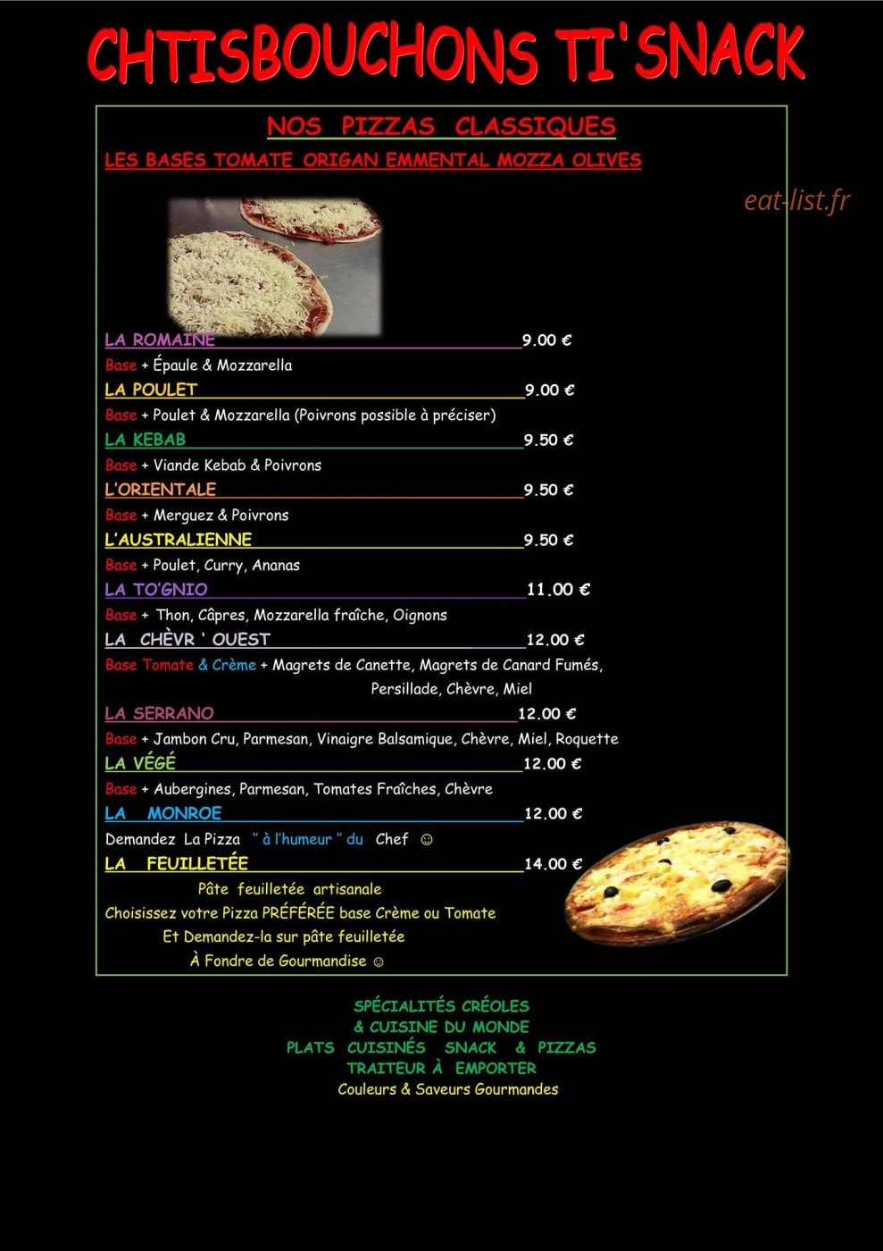 Chtisbouchons Ti' Snack — carte page 7