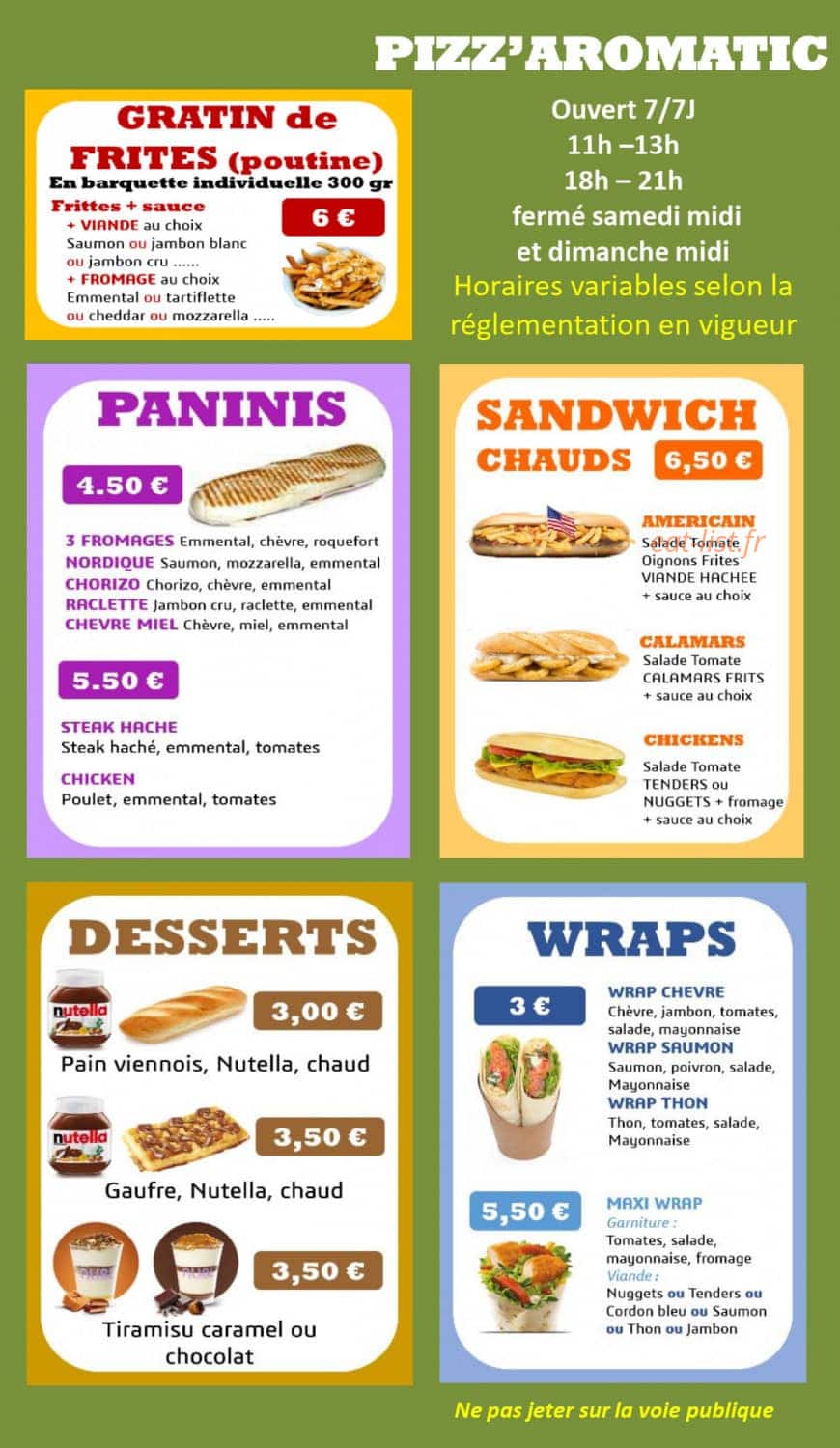 Pizz'aromatic — carte page 3