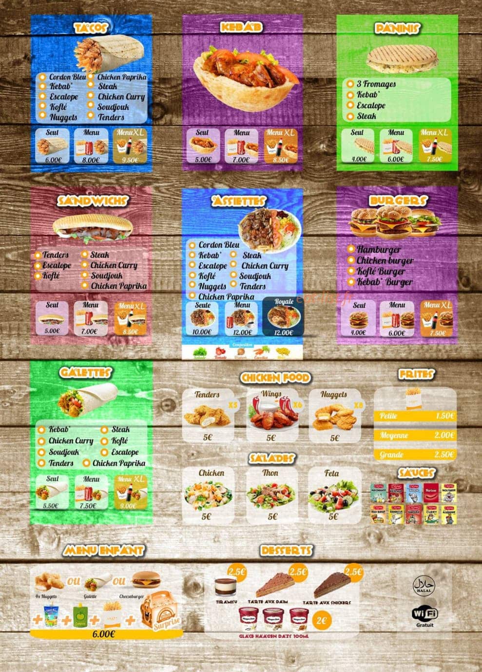 Aux délices — carte page 2