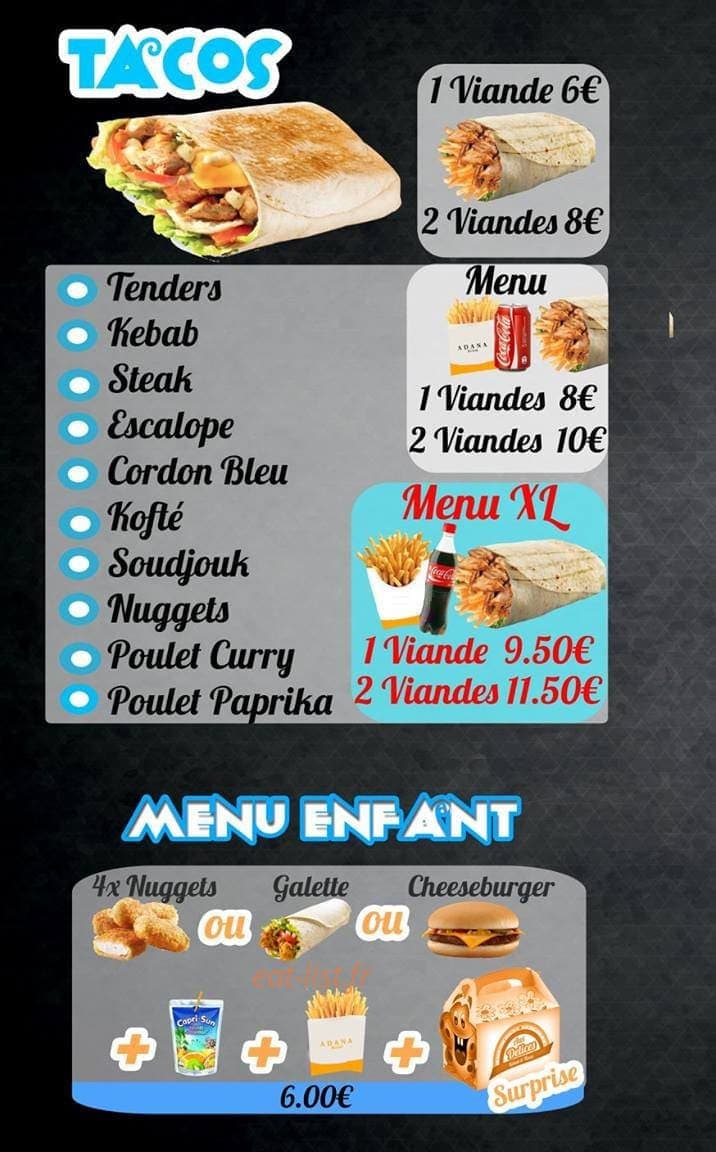 Aux délices — carte page 6