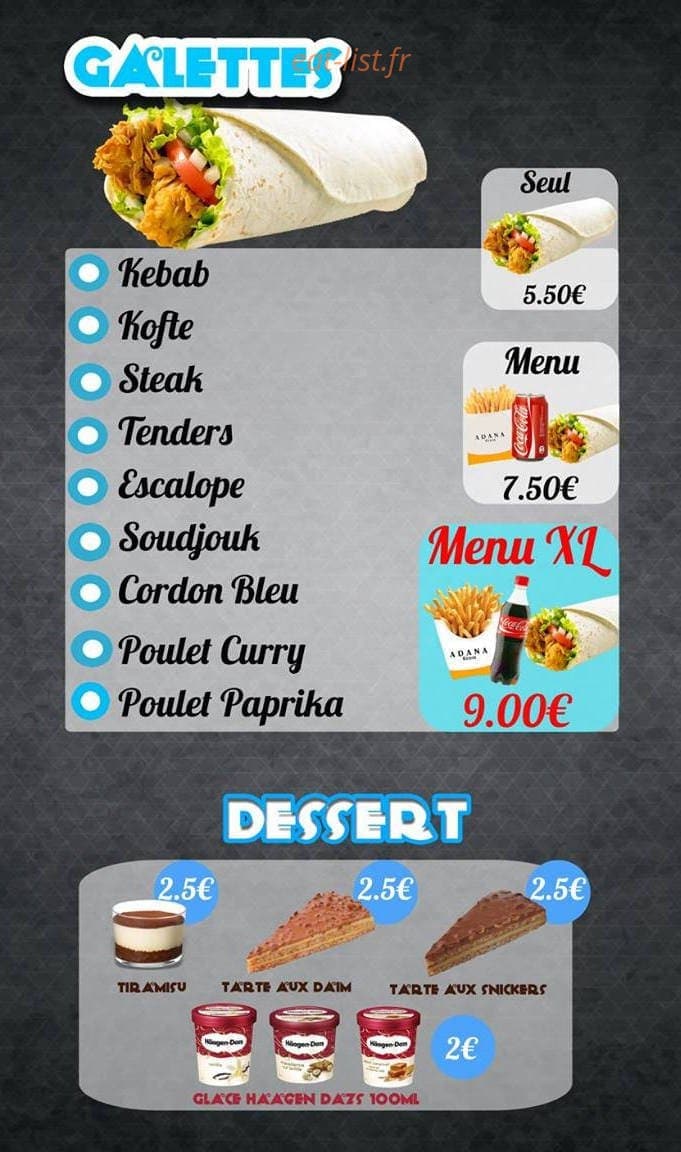 Aux délices — carte page 7