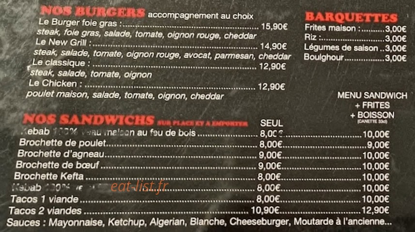 New Grill — carte page 3