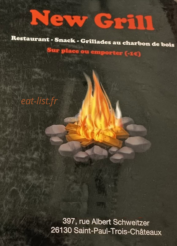 New Grill — carte page 1