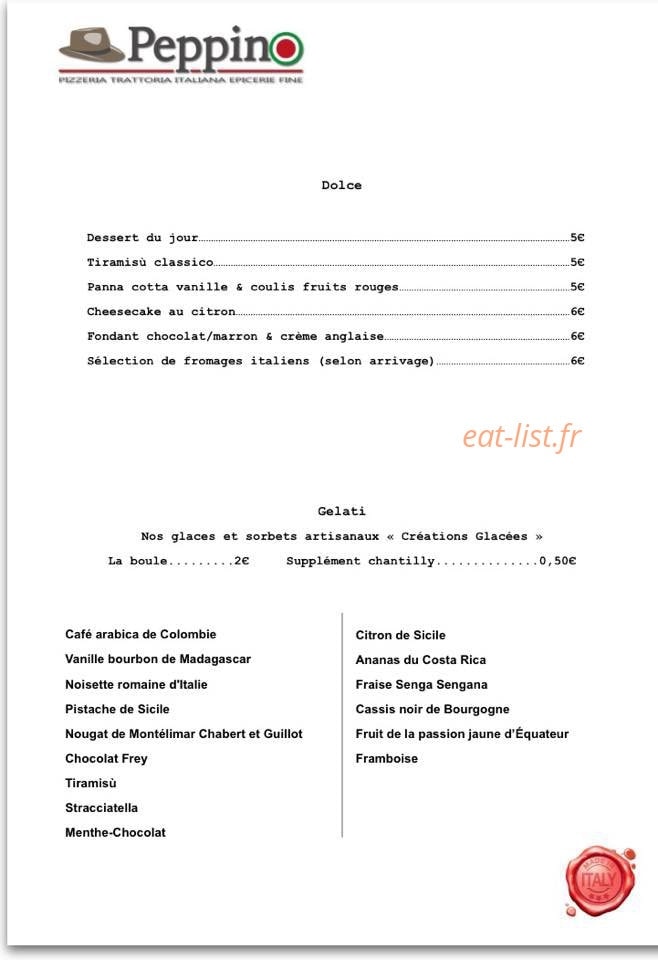 Peppino — carte page 2
