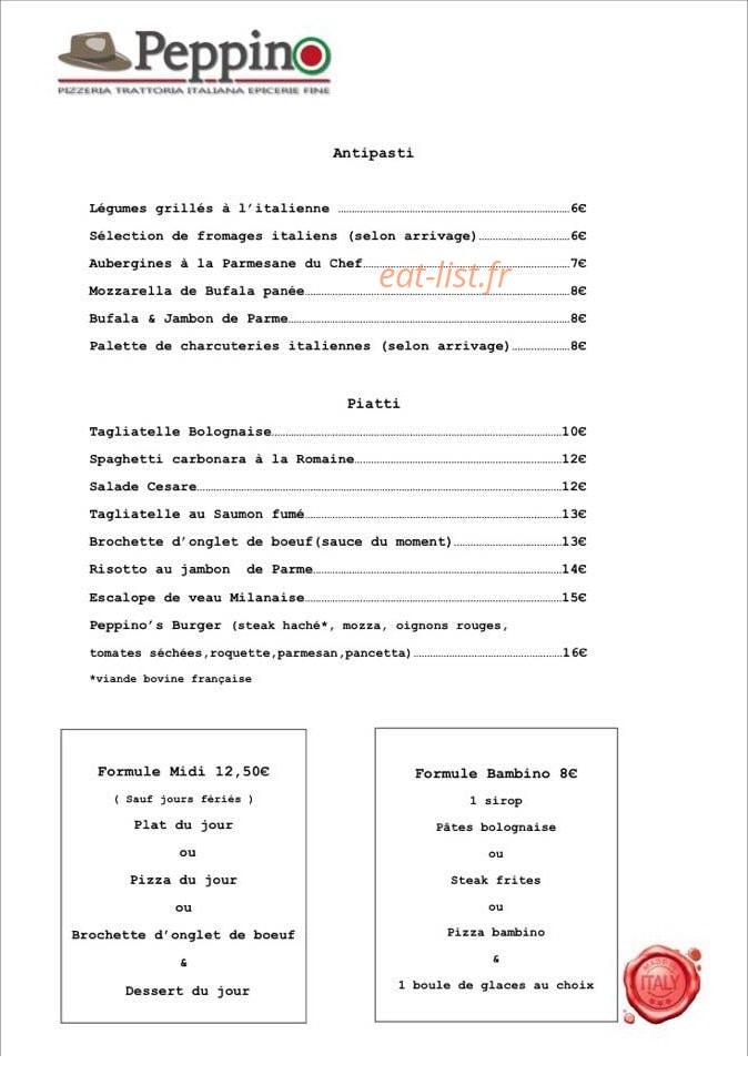 Peppino — carte page 1
