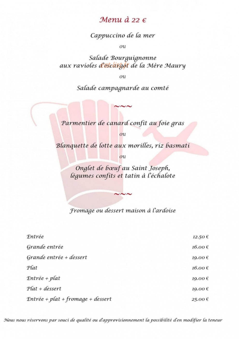 Bar des Ailes — carte page 5