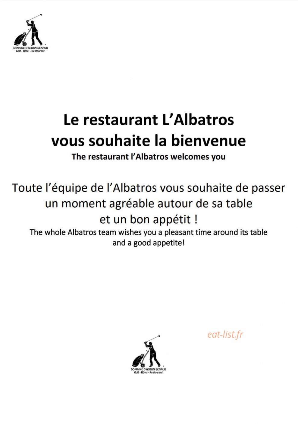 L'Albatros — carte page 1