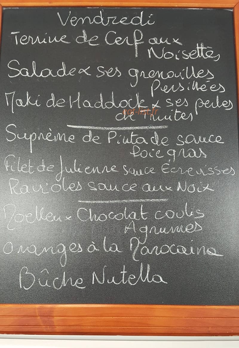 Bistro'Papilles — carte page 1