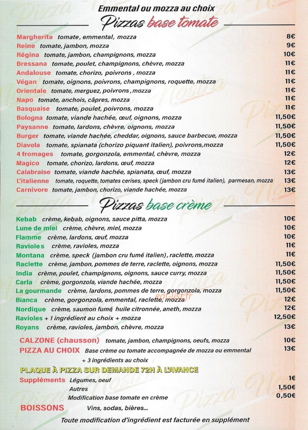 Pizza nostra — carte page 2