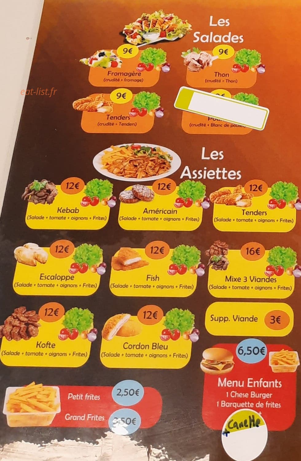 Sandwicherie de la Valloire — carte page 2