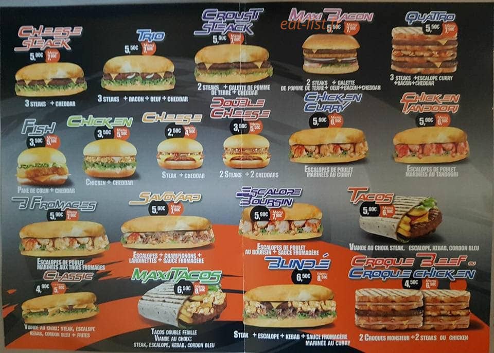 Deliss' Food — carte page 2