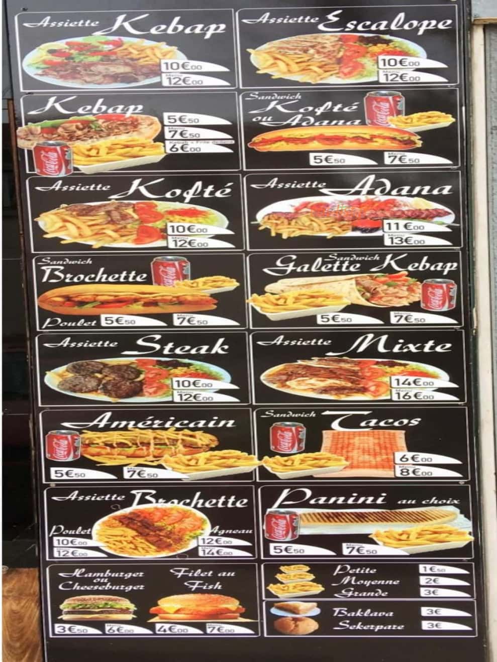 Drôme Kebab — carte page 1