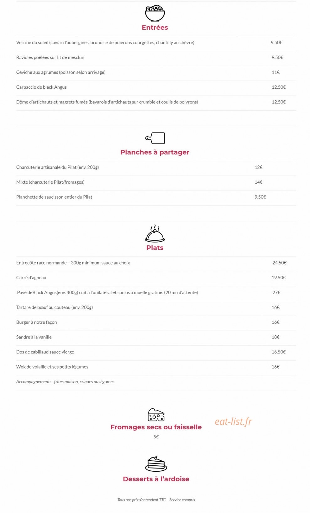 La Villa Champagnere — carte page 2