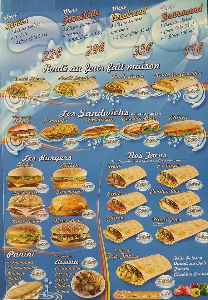 Top pizza — carte page 3