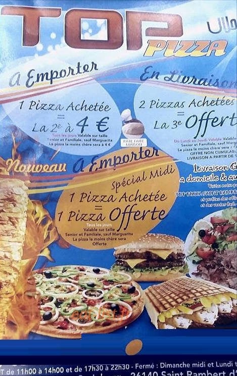 Top pizza — carte page 1