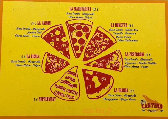 La Cantina — carte page 1