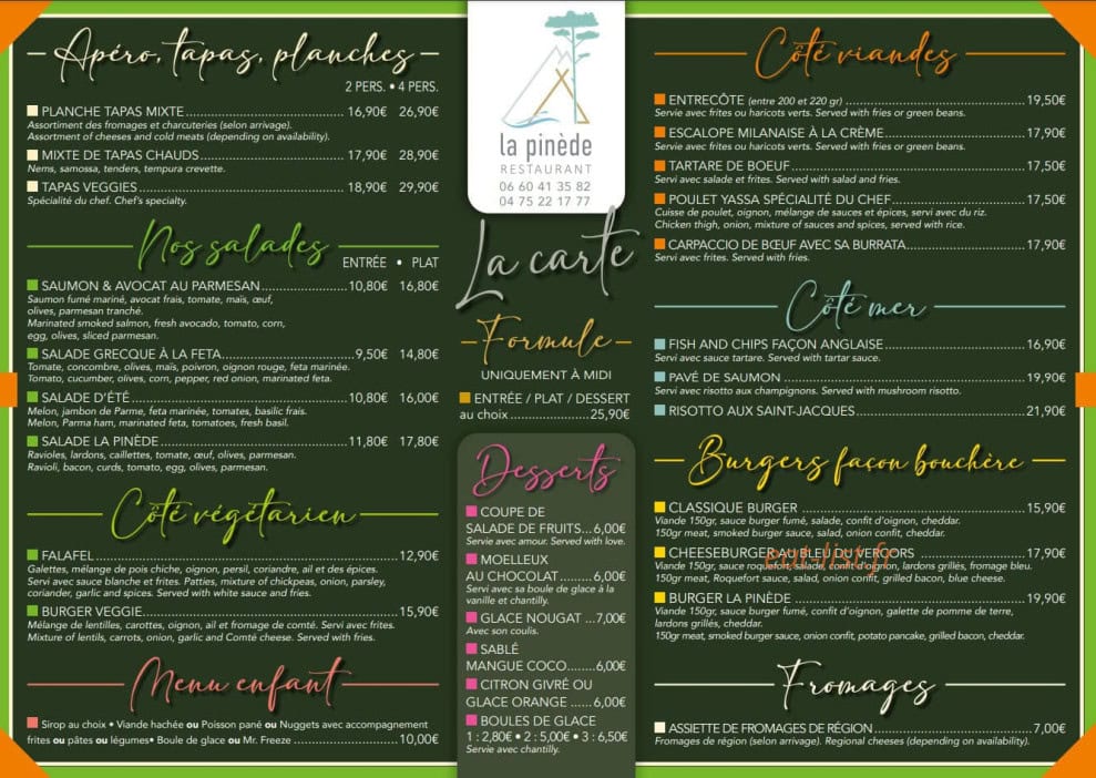 La pinède — carte page 1
