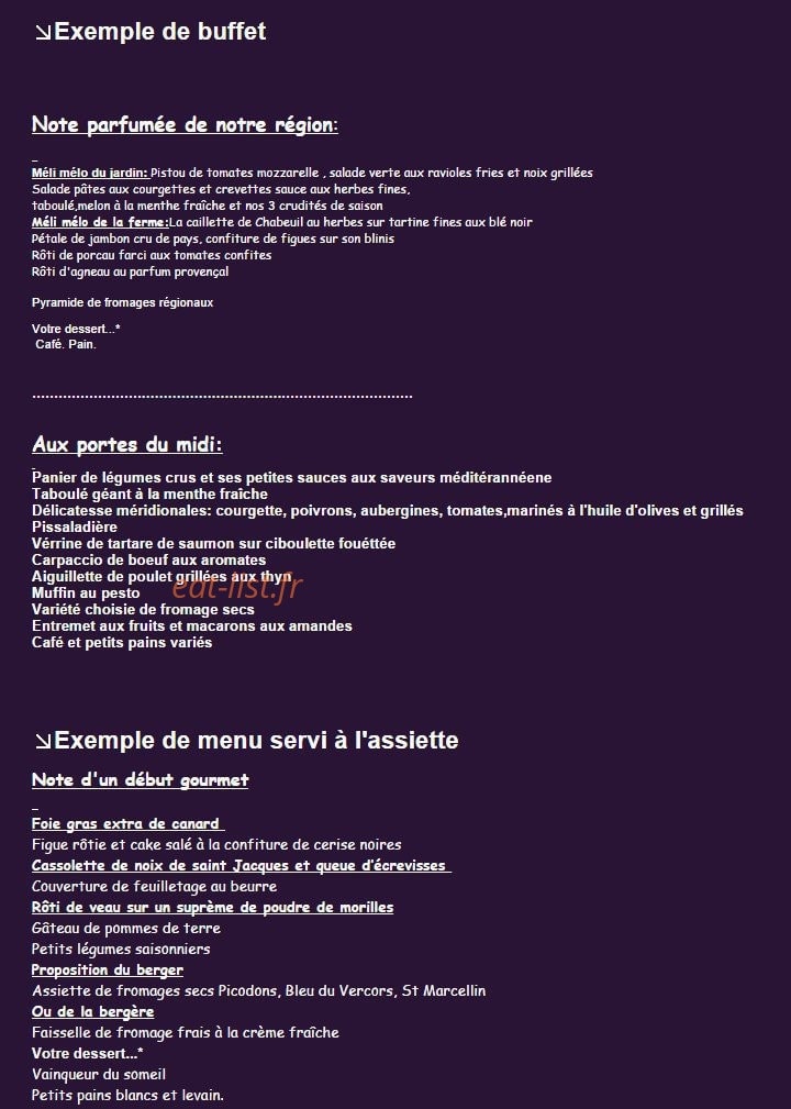 La Table de Commane — carte page 1