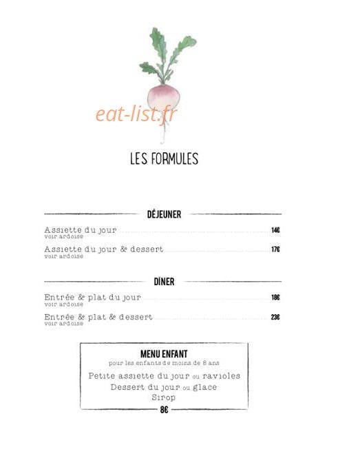 Les Petits Fourneaux — carte page 1