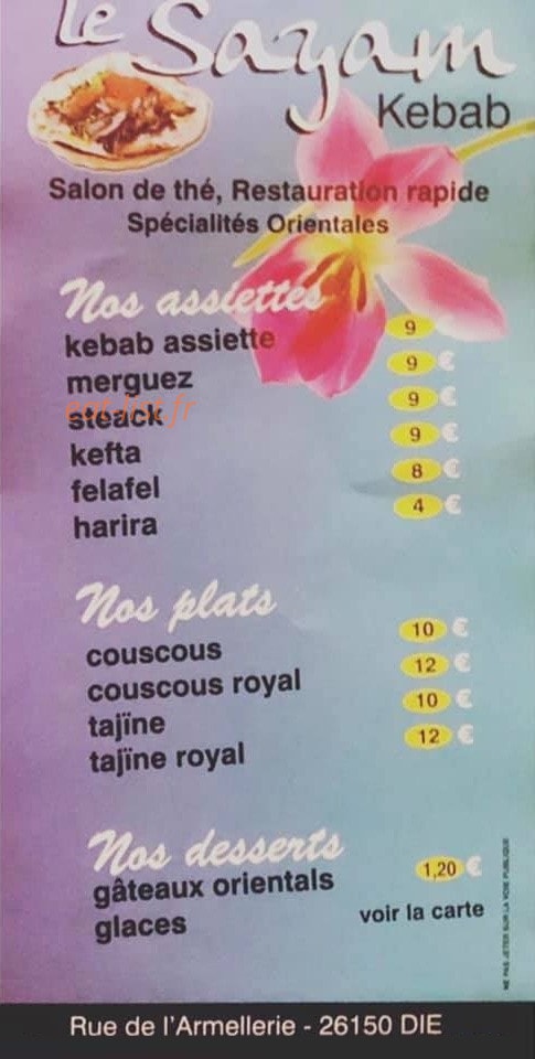 Sayam Die — carte page 2
