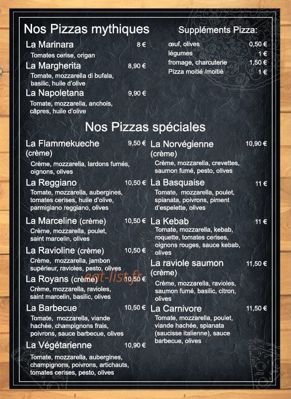 La pizz' a yan — carte page 2