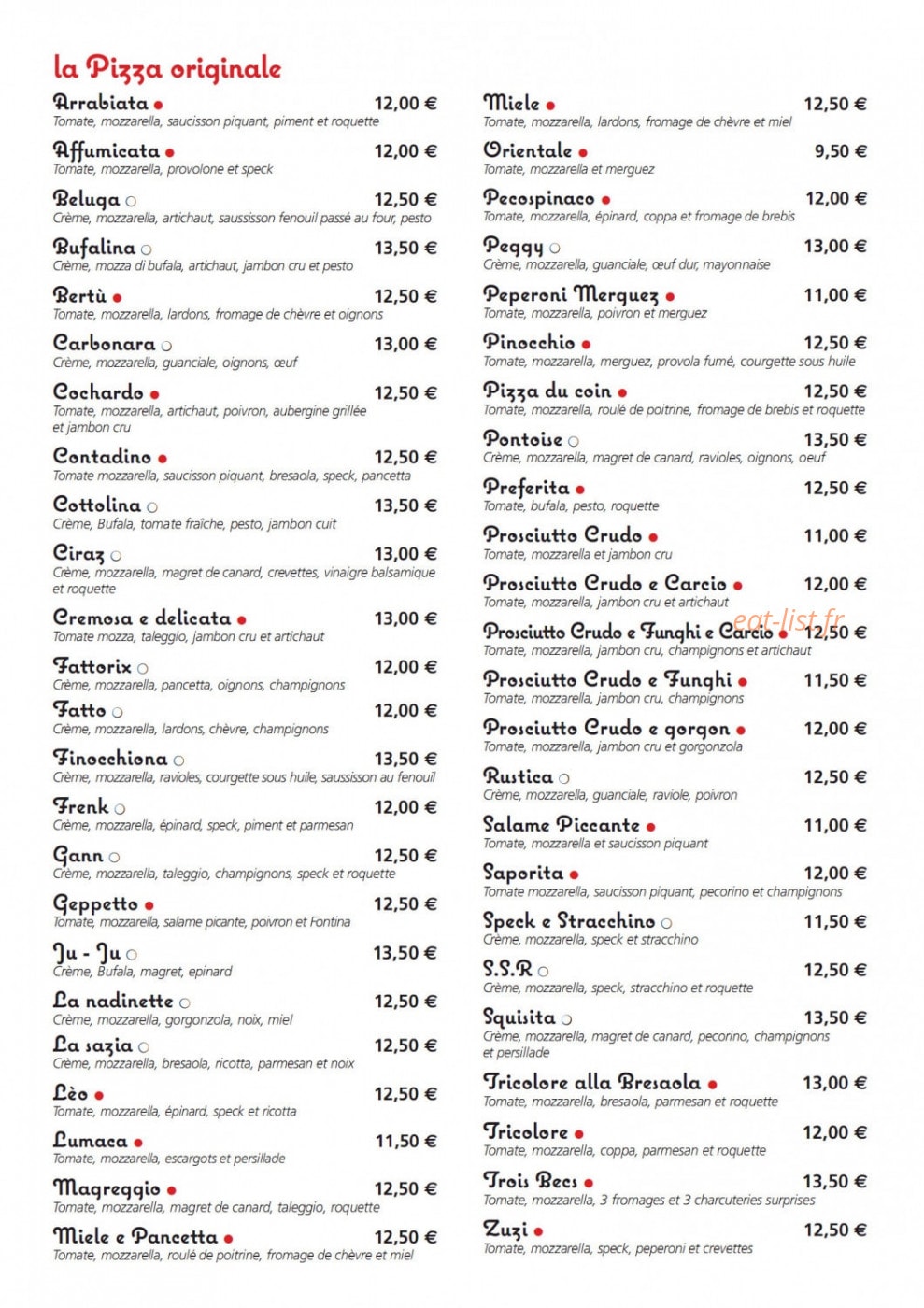 Trattoria Il Cerreto — carte page 3