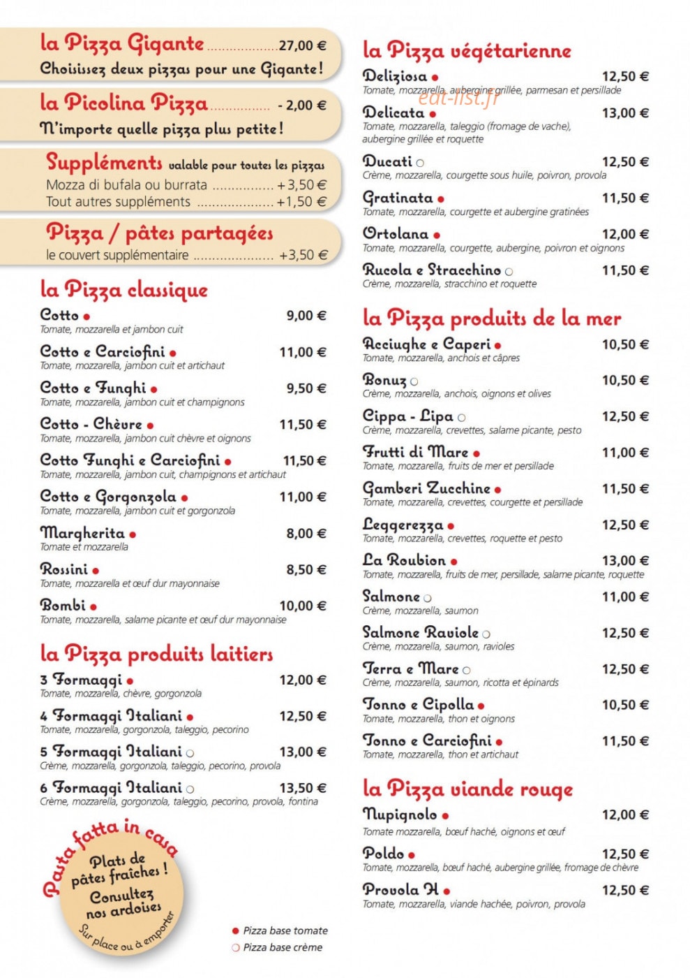 Trattoria Il Cerreto — carte page 2