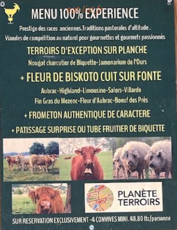 La Grangette de Biquette — carte page 2