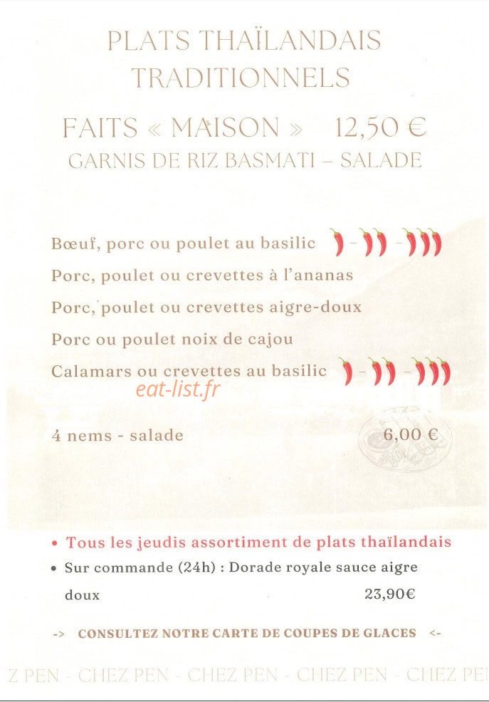 chez Pen — carte page 2