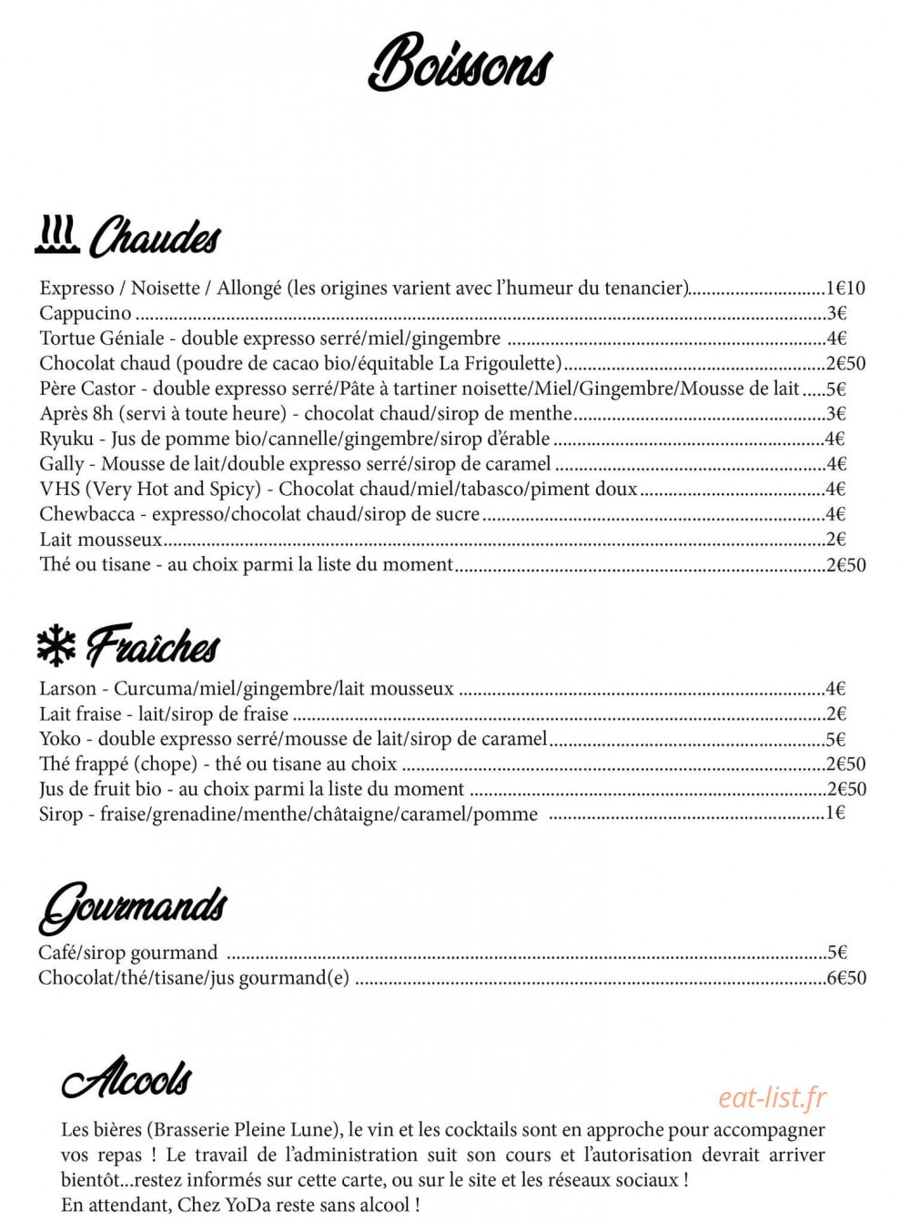 Chez YoDa — carte page 5