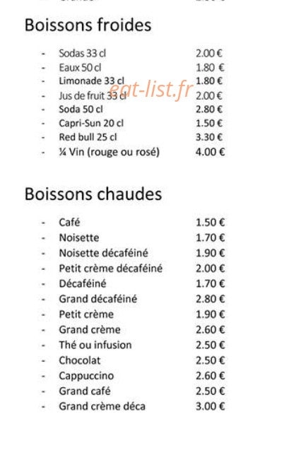 Au Buffet — carte page 4