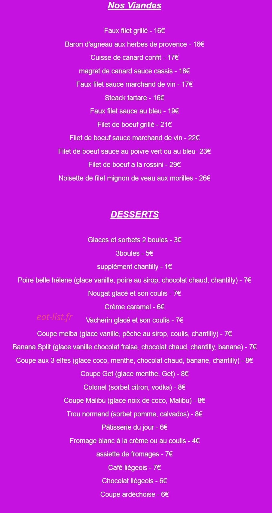 Aux 3 elfes — carte page 2