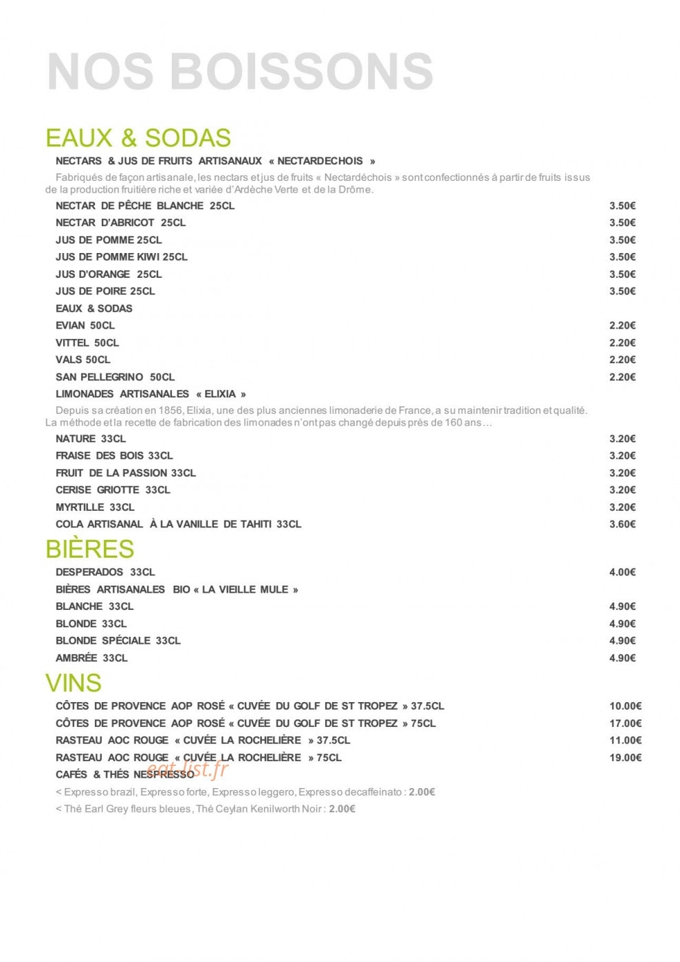 Basilic & Co — carte page 5