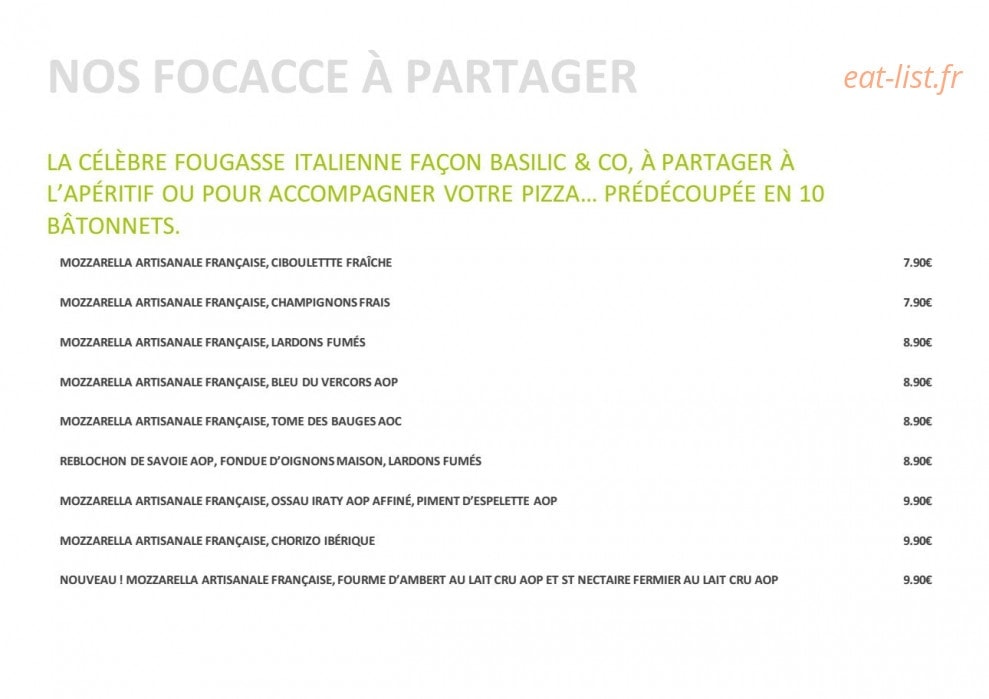 Basilic & Co — carte page 3