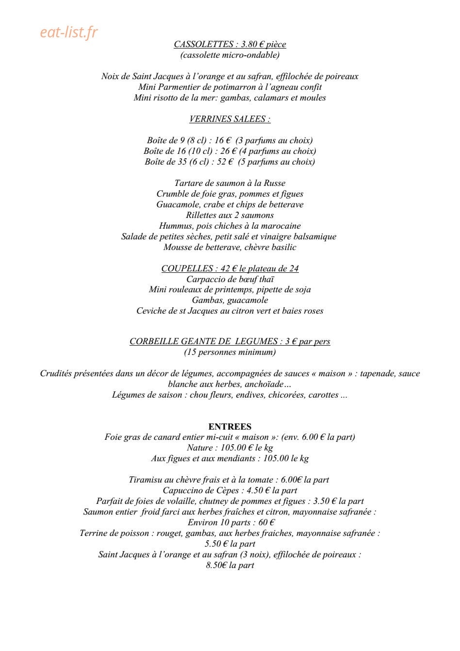 Comme une Abeille — carte page 4