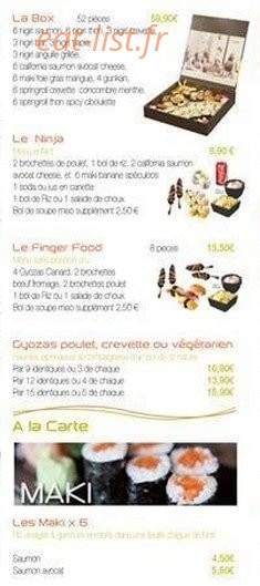 Esprit Sushi — carte page 4