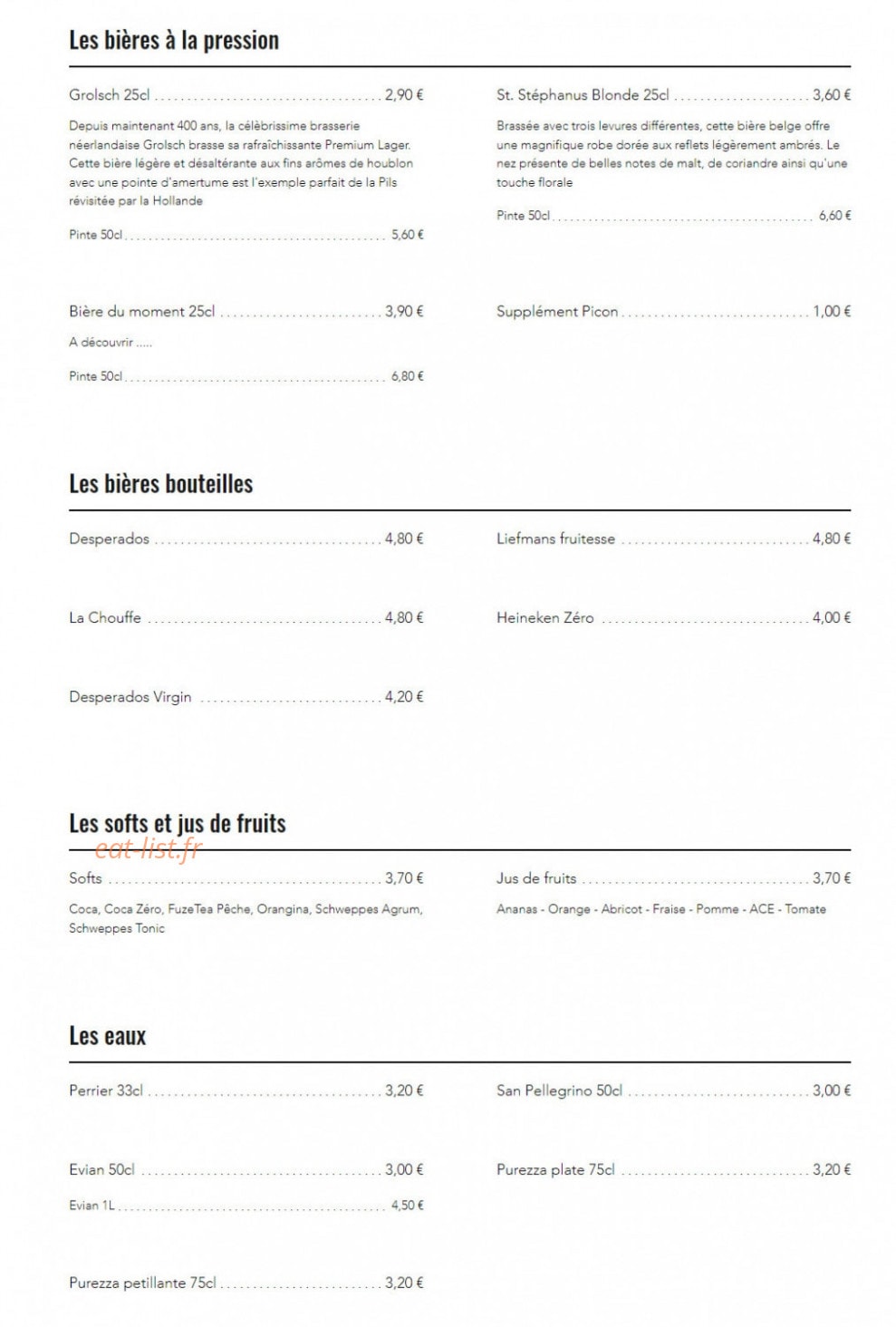 Green's — carte page 7