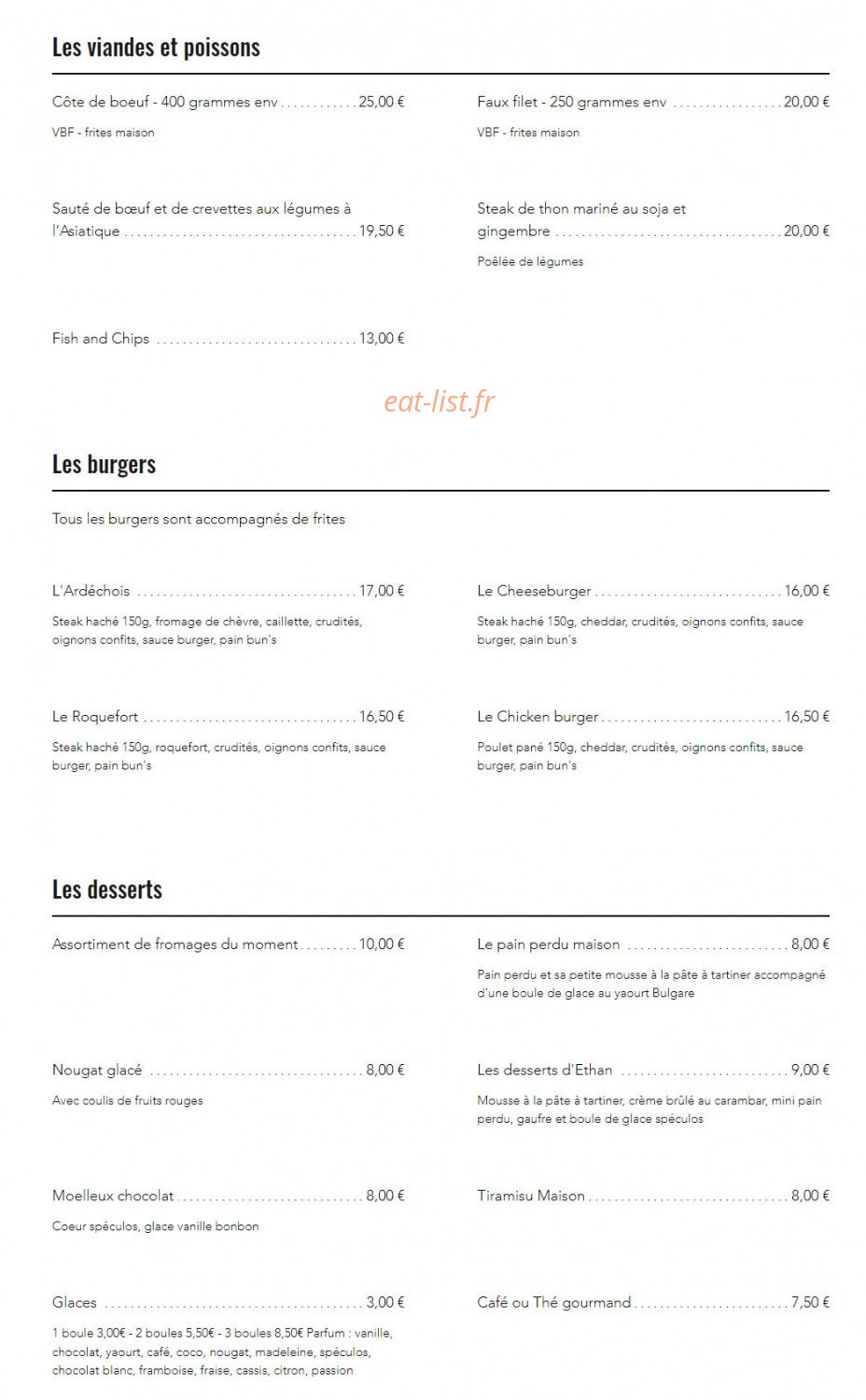 Green's — carte page 3