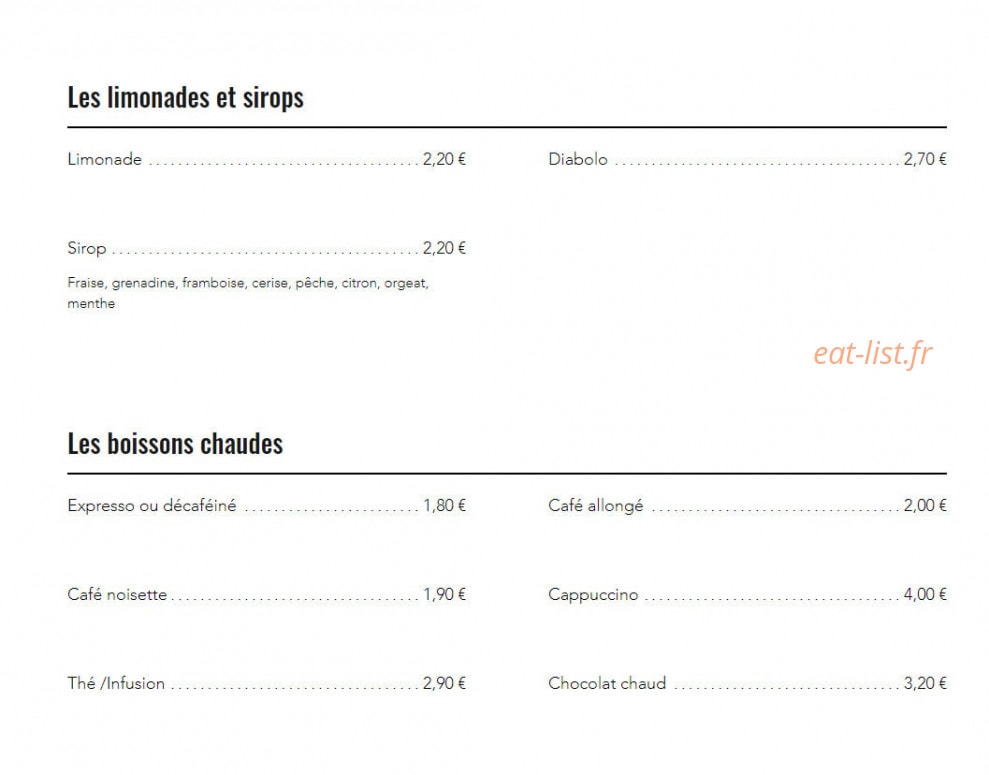 Green's — carte page 8