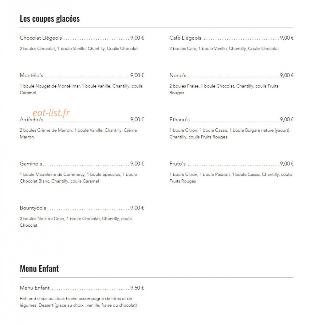 Green's — carte page 4