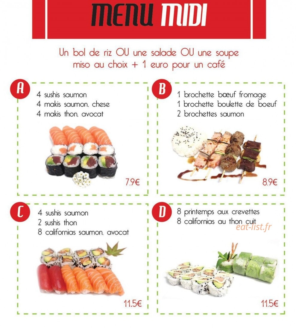 Hanotoky sushi — carte page 14