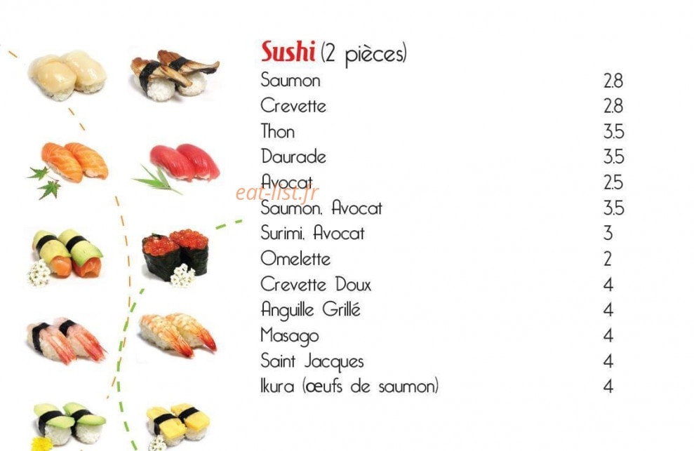 Hanotoky sushi — carte page 12