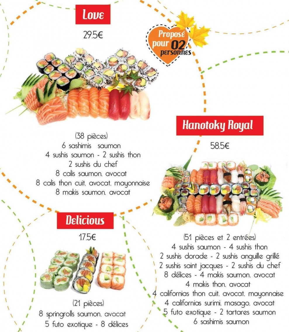 Hanotoky sushi — carte page 7