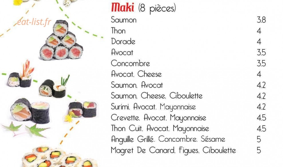 Hanotoky sushi — carte page 11