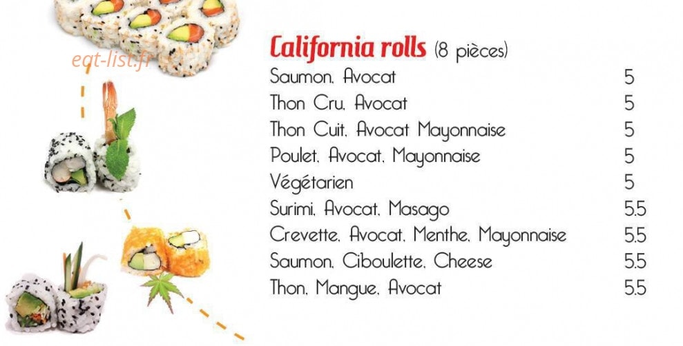 Hanotoky sushi — carte page 10