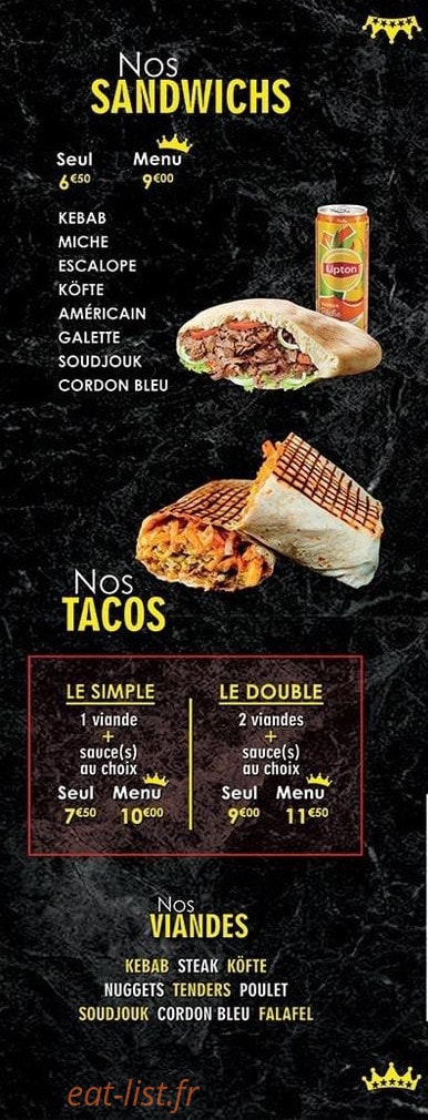 King Kebab — carte page 3